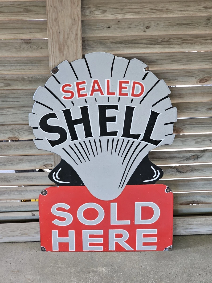 Shell Porcelain Sign In Collectible Gas & Oil Advertising Signs