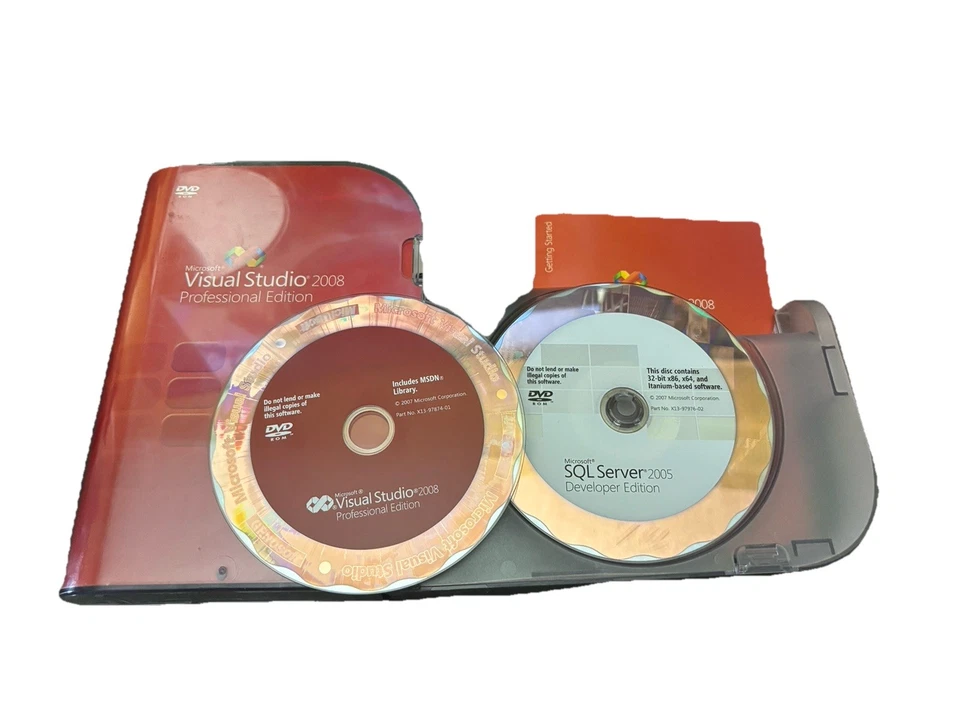 Microsoft Visual Studio Professional 2008 SQL Server Dev 2005 RETAIL Box - Image 4 of 4