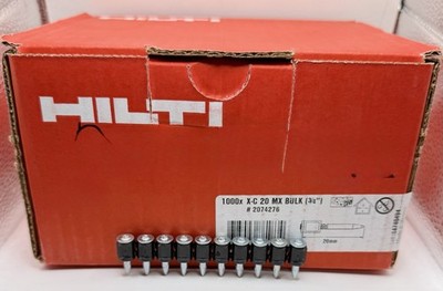 NEW Hilti #2074276 X-C 20 MX Bulk 20mm 3/4   Concrete Pins 1000pc - SHIPS FREE!!