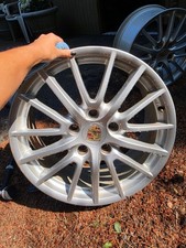 Warped 19x8.5 Porsche Silver Wheel Front Warped 19x8.5 Porsche Silver Wheel Front
