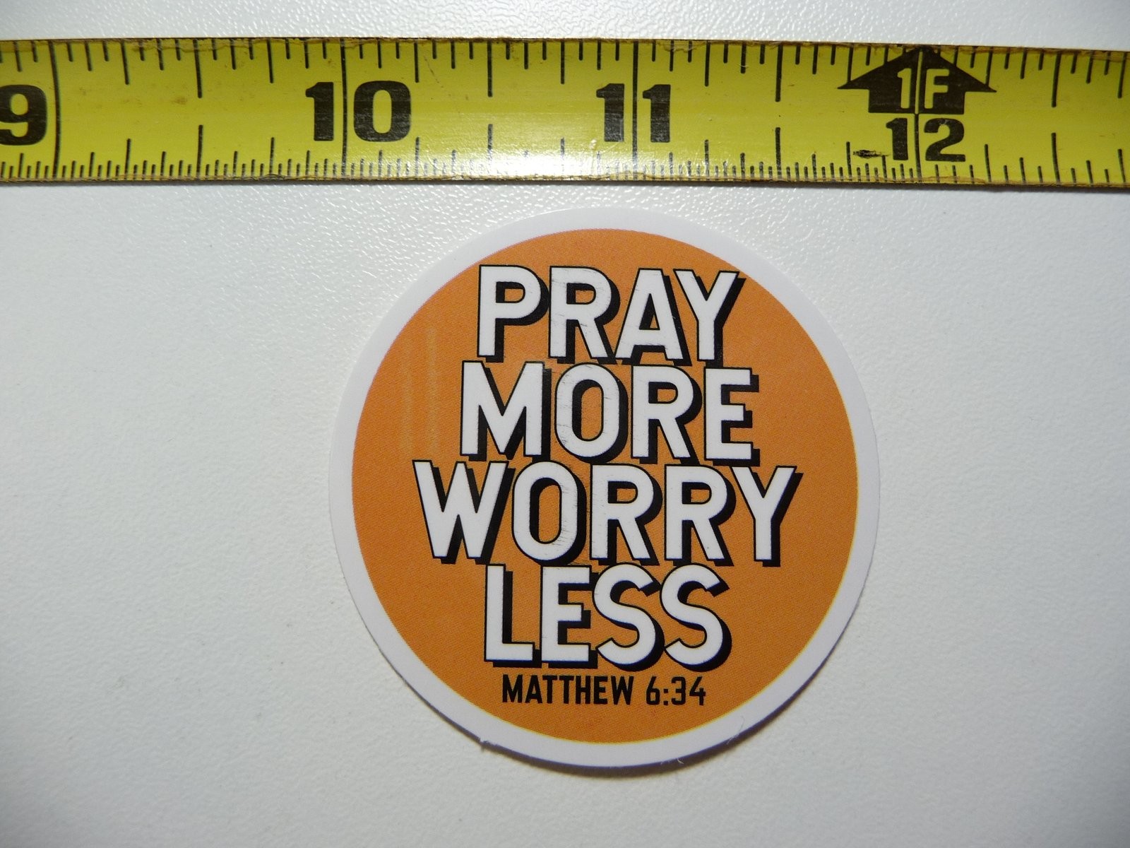 Pray More Worry Less Christian Faith Decal Sticker for Church and Home