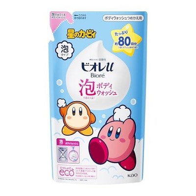 Biore U Foaming Body Wash Kirby Design Fresh Floral Scent Refill 480ml Japan