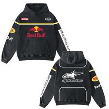 Retro Red Alpinestars Racing Washed Hoodie MotoGP World Champion Enthusiast Appa