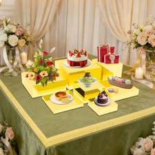 Acrylic Cake Display Stand 7pcs Cupcake Stands Buffet Risers Set for Weddings
