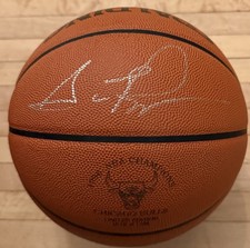 Scottie Pippen Signed Spalding Official 1996 NBA Champions Basketball PSA COA