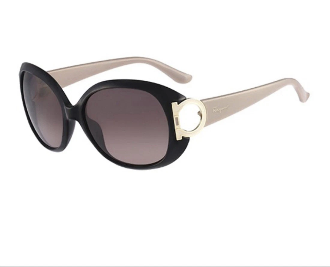 Salvatore Ferragamo Black Oval Sunglasses NIB MSRP $295 Salvatore Ferragamo Black Oval Sunglasses NIB MSRP $295 main image 3