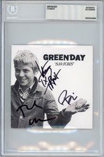 FULL BAND SIGNED Green Day Saviors CD Album Art Card Beckett BAS COA Autograph