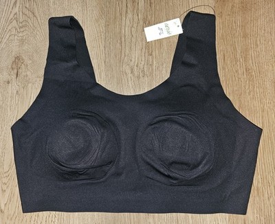 Aerie Real Free Smoothez Padded Scoop Bralette - Black - Size LARGE L DD - NWT