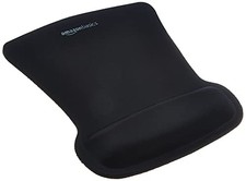 AMAZON BASICS IRREGULAR ERGONOMIC GEL COMPUTER MOUSE PAD WRIST REST - BLACK