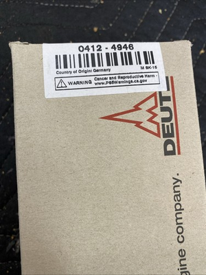 #ad 0412 4946 Deutz Fuel Rail with Pressure Sensor OEM $400.00