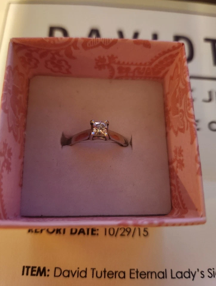 Anillo solitario David Tutera firma eterna dama oro diamante 1/2 quilate Foto 2 de 4