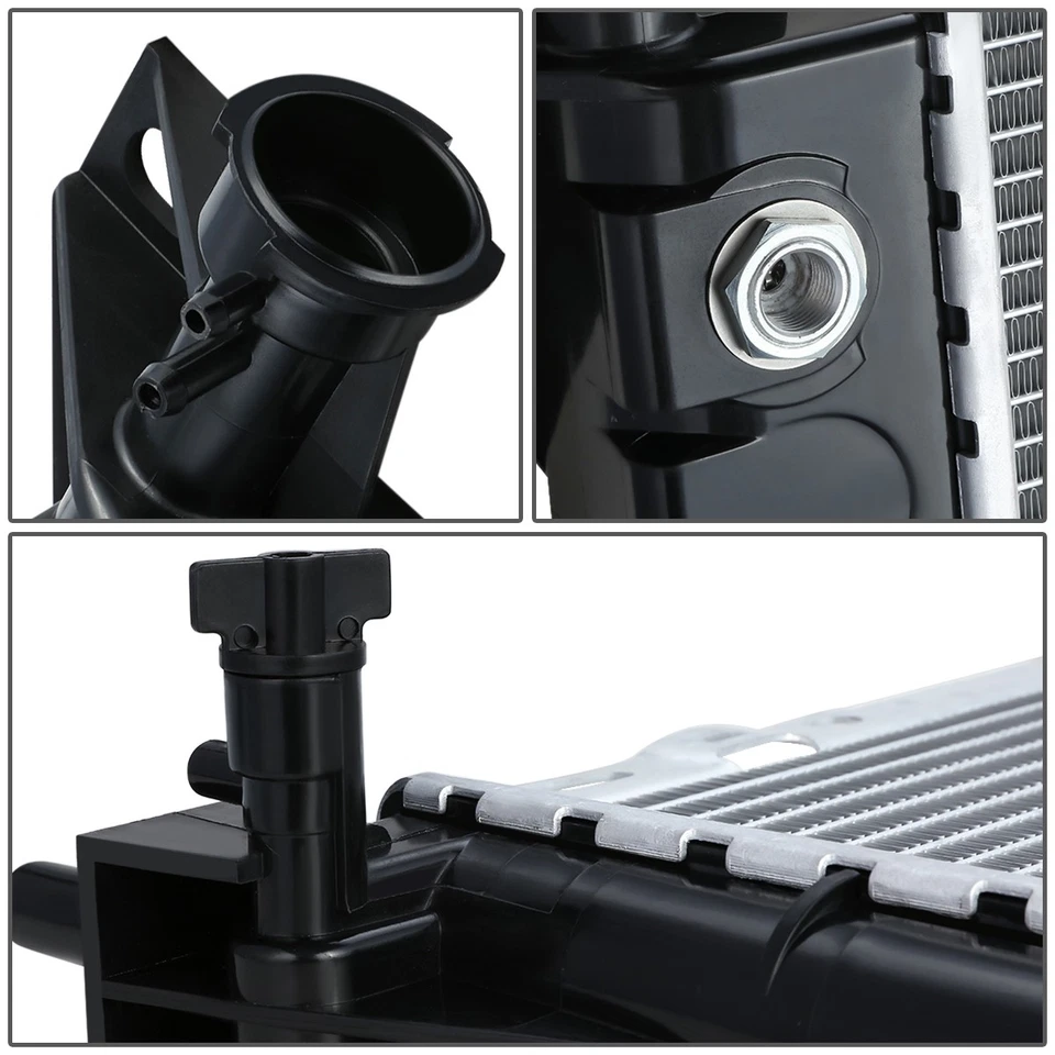 Radiador de refrigeración DPI901 completo de aluminio estilo fábrica Fit 86-97 Ford Aerostar 3,0 L Foto 4 de 4