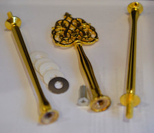 3-tier NEW China Plate Candy Ornate Metal gold tone Scepter Complete DIY Kit