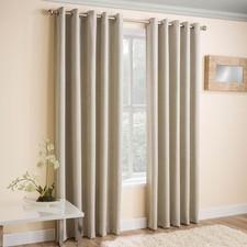 Enhanced Living Vogue Cream 90 x 108 inch Eyelet Curtains for Bedroom - Used