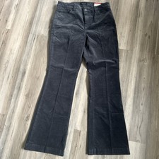 NWT Talbots Flawless Five Pocket Gray Flare Corduroy Pants Size 10