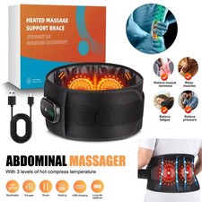 Electric Heating Pad Vibration Massage Waist Belt Back Pain Relief Support Brace