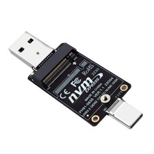 M.2 to USBA Type-C HDD Case Adapter Board NVME HDD Enclosure Interposer1281