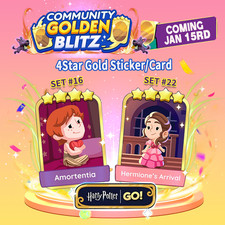 MONO-POLY Golden Blitz GO Golden Stickers Hermione's Arrival  Amortentia   