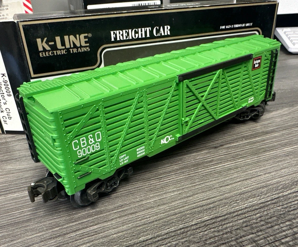 K-Line Collector’s Club O Scale K90009 CB&Q Classic Stock Car NIB RTR - Image 3 of 3