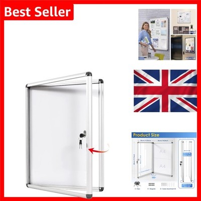 Swansea abschließbare Whiteboard Pinnwand 49x36cm Wandvitrine Büro Schule