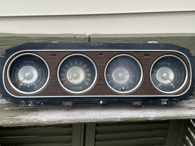 #ad 1969 Mercury Cougar Cluster with Clock. Vintage Original $75.00