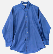 Brooks Brothers Dress Shirt Mens 16 - 4 Blue Long Sleeve Work Office Preppy