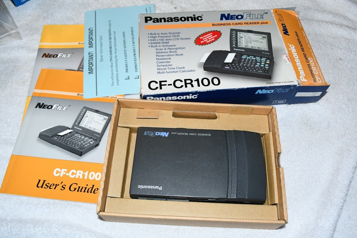Panasonic NeoFile CF-CR100 Business Card Reader Plus Rare Mint