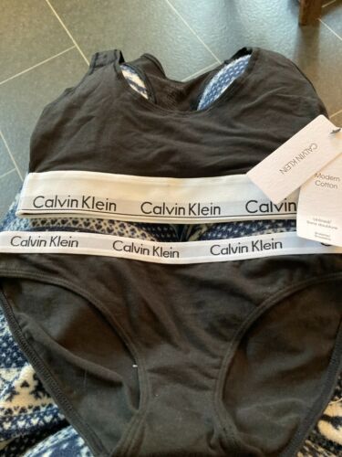 Calvin Klein Bralette and briefs , black size XS new other - Zdjęcie 1 z 3