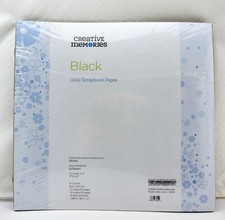 Creative Memories Black Scrapbook Pages - 15 Pages Refills 12" x 12"