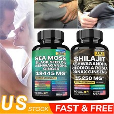 Sea Moss  Shilajit Black Seed Oil, Turmeric, Ashwagandha, Ginger, Vitamin D 