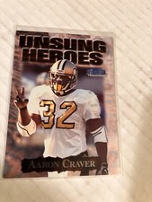 NEW ORLEANS SAINTS Aaron craver 1999 fleer unsung heroes insert fb card see scan