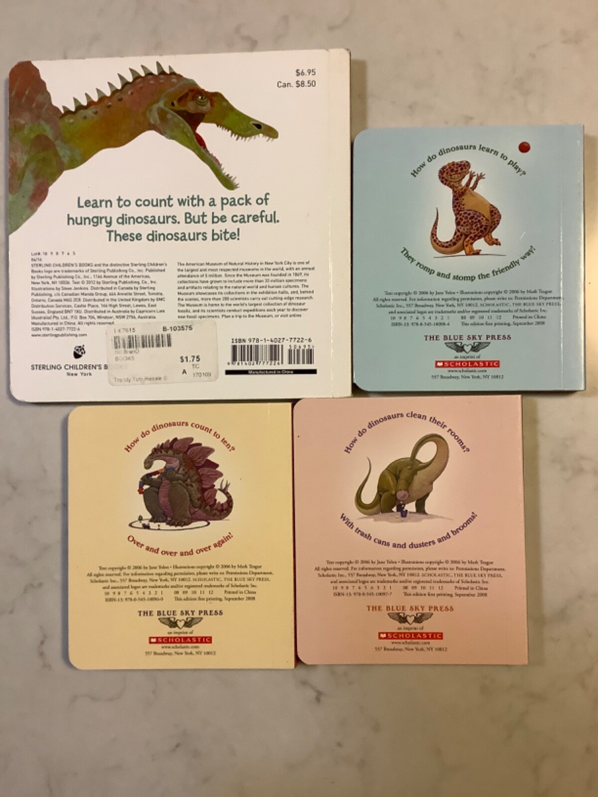 How Do Dinosaurs Board Books, Jane Yolen/Mark Tegue + Dino Bites, set ...