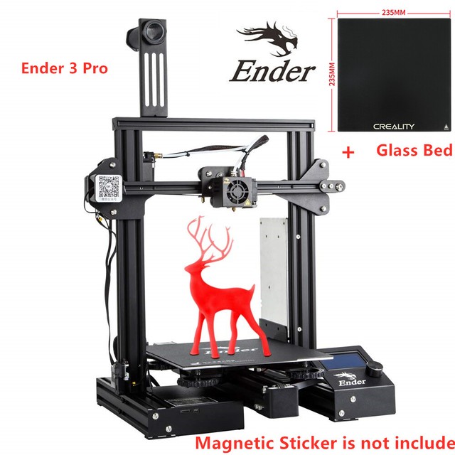 Original Creality Ender 3 Pro 3D Printer 220X220X250mm MeanWell + Glass