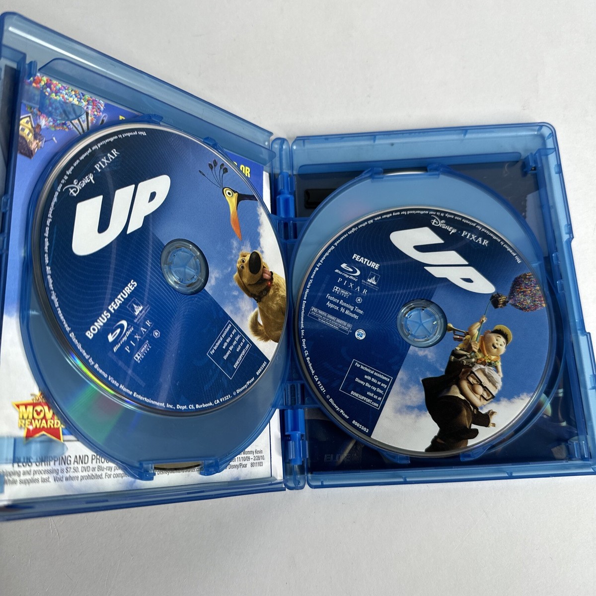 Up (Bluray + DVD, 2009) Walt Disney Pixar 4-Disc Set W