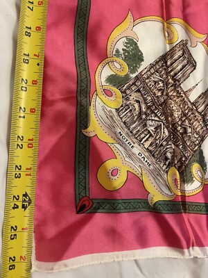 Silk France Paris Tourism Landmarks Red Scarf | eBay