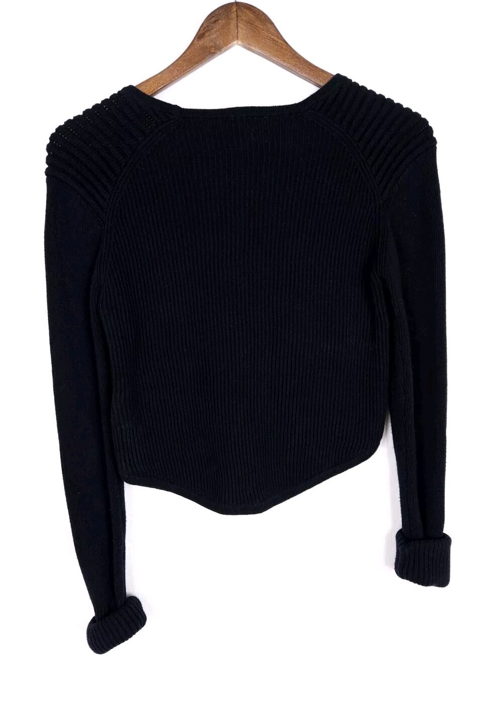 CAbi Solid Black Prep Cropped Pullover Sweater To… - image 6