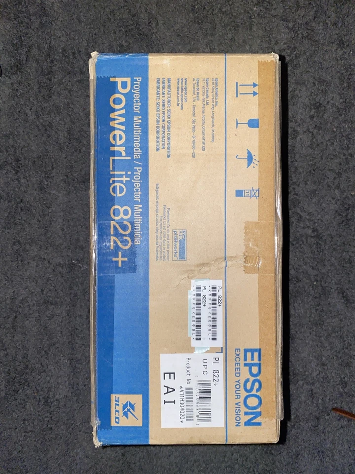 Epson Portable PowerLite 822+ 3LCD Projector Digital Multimedia 1080i HDMI Video - Image 3 of 4