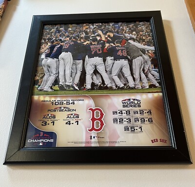 Boston Red Sox 2018 World Series Champs Framed 16.5” X 14.75