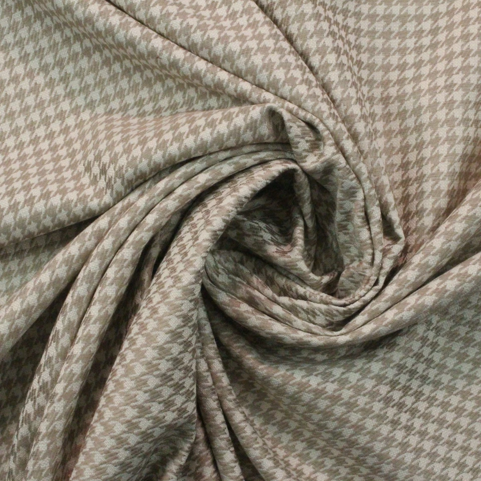 DESIGNER HOUNDSTOOTH CHECK FLAX WOVEN JACQUARD FURNITURE FABRIC BY YARD 55"W - Image 3 of 4