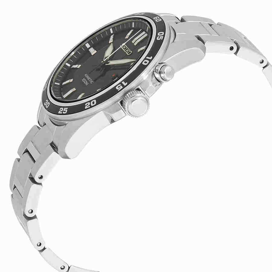 Seiko Kinetic Black Dial Stainless Steel Men's Watch SKA785 Seiko Kinetic Black Dial Stainless Steel Men's Watch SKA785