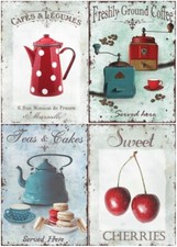 Reispapier-Motiv Strohseide-Decoupage-Serviettentechnik-Vintage-K&uuml;che-19060