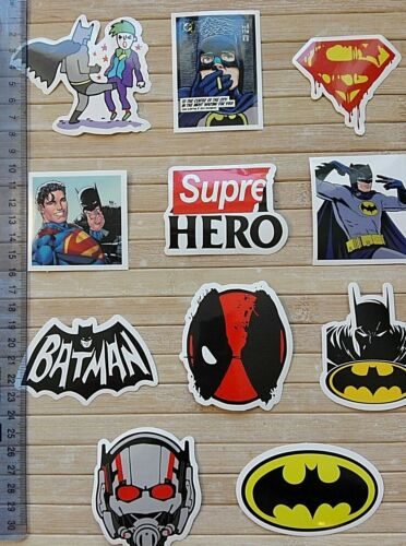 x2 Funny Batman DC Vinyl PVC Sticker Laptop Skateboard Car Decal Phone Wall - Picture 2 of 2
