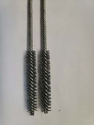 HIGHTBRUSH#420007 7mm''x 3''X6-1/2'' STAINLES ST TUBE BRUSH TWISTED SHANK 3PC   