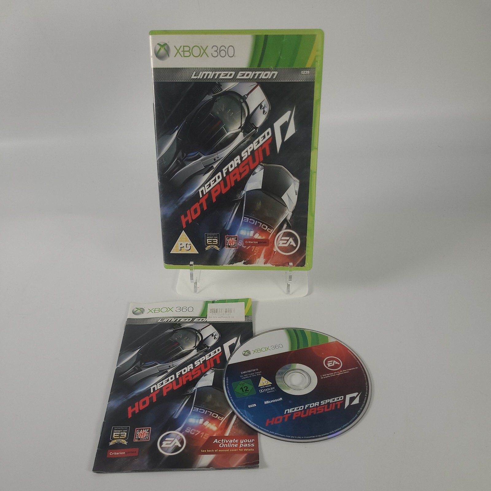 Need for Speed Hot Pursuit Limited Edition Xbox 360 Racing Videospiel Handbuch PAL