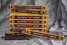 Red Crystal Incense, Tibetan Origin PLUS + FREE SAMPLER of 2 - 3" sticks of TPMI