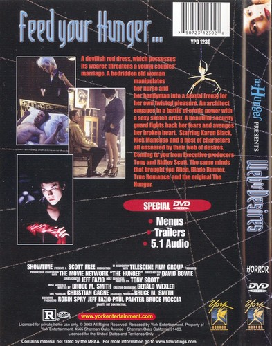 The Hunger: Web of Desires Rare OOP- DVD - - Picture 10 of 10