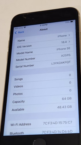 Apple iPhone SE 3rd Gen. - 64GB - (Starlight) - Unlocked with warranty - Photo 9 sur 10