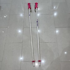Tyrolia Pink white ski poles 125 cm 18 mm