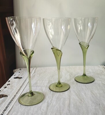 Rosenthal ''Papyrus'' 6er Set Weißweingläser Kristall 21 cm.