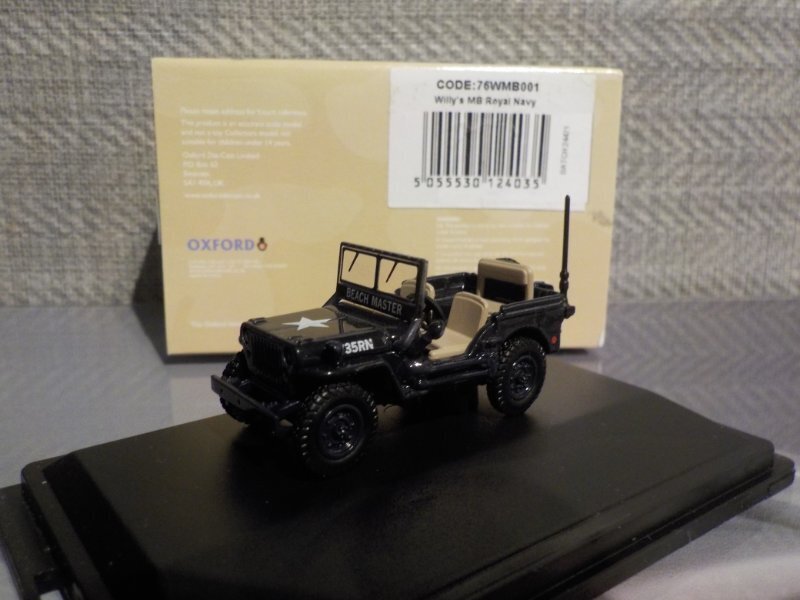 Willys Jeep MB Royal Navy 1:76 Oxford Diecast Model Car 76WMB001